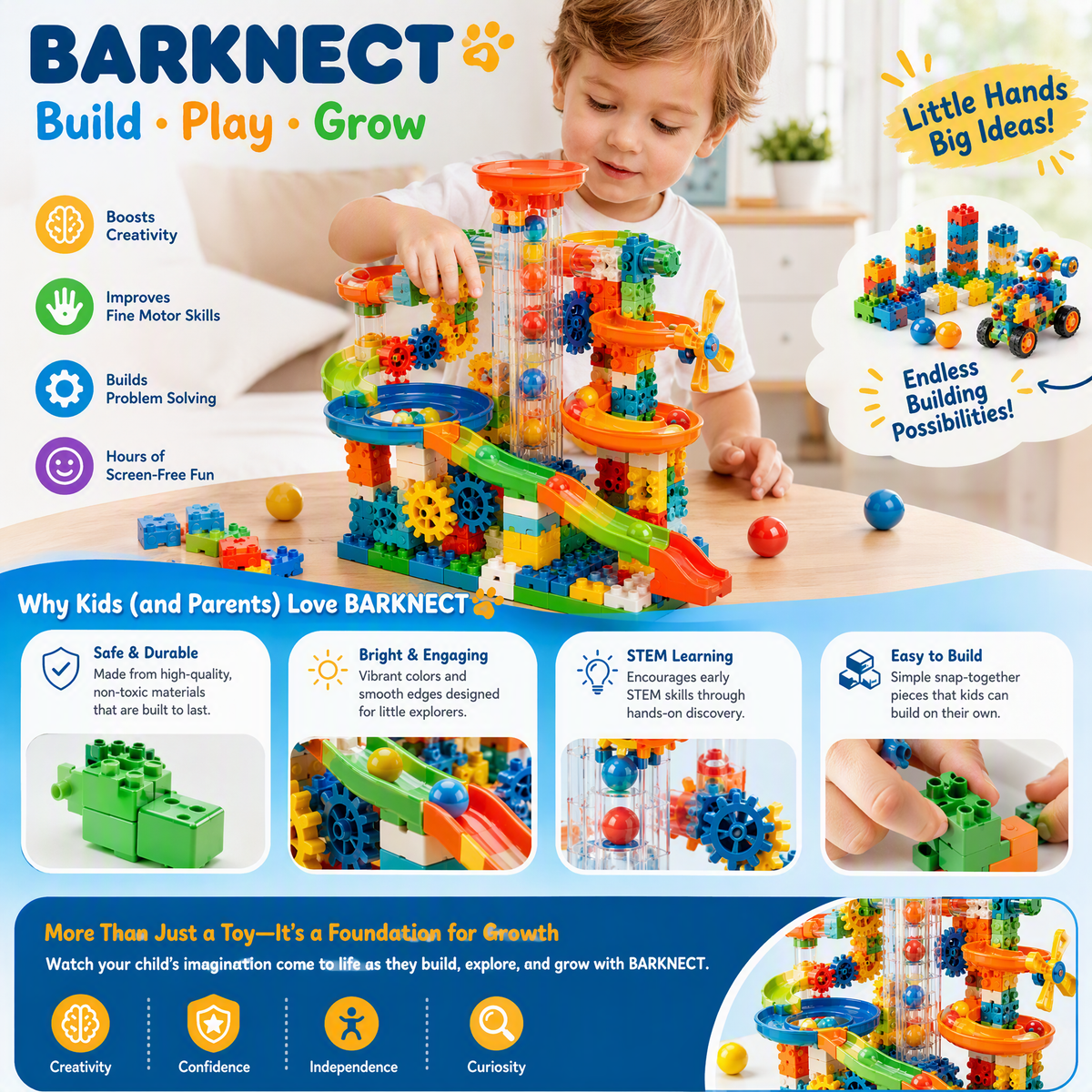 🐰BARKNECT™ Creative Marble Run Building Set