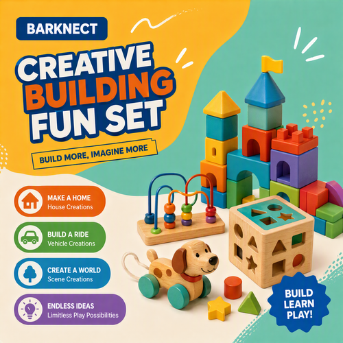 🍳BARKNECT™ Creative Wooden Building & Learning Play Set