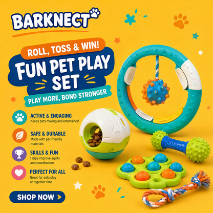 🧱BARKNECT™ 5-in-1 Interactive Dog Toy & Treat Play Set