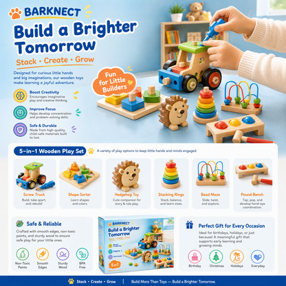 🎹BARKNECT™ 6-in-1 Wooden Learning & Activity Play Set