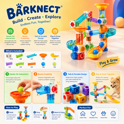 🦖BARKNECT™ Build & Roll Marble Run Construction Set
