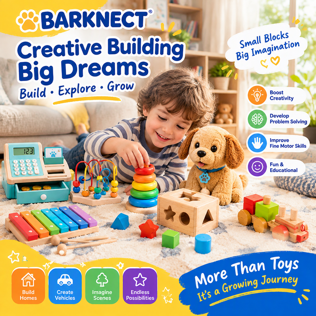 🌈BARKNECT™ Creative Learning & Wooden Activity Play Set