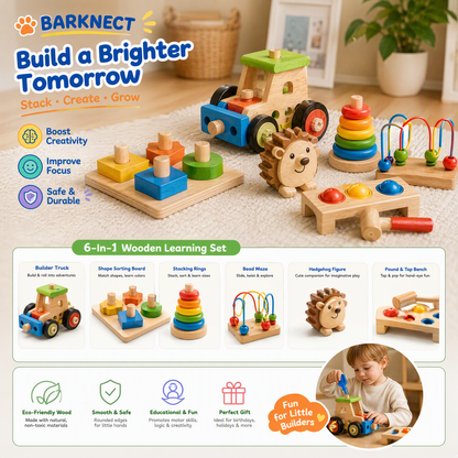 🎹BARKNECT™ 6-in-1 Wooden Learning & Activity Play Set