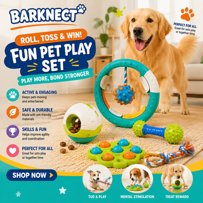 🧱BARKNECT™ 5-in-1 Interactive Dog Toy & Treat Play Set