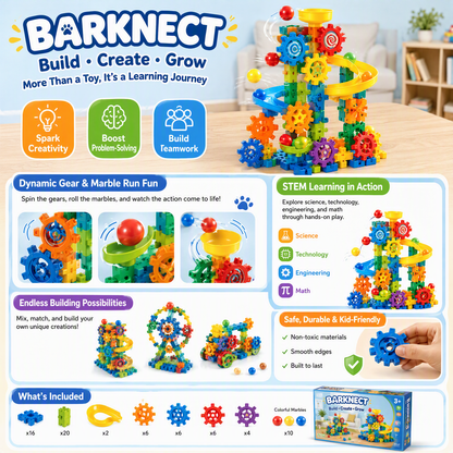 🚀BARKNECT™ Build & Roll STEM Gear Construction Set